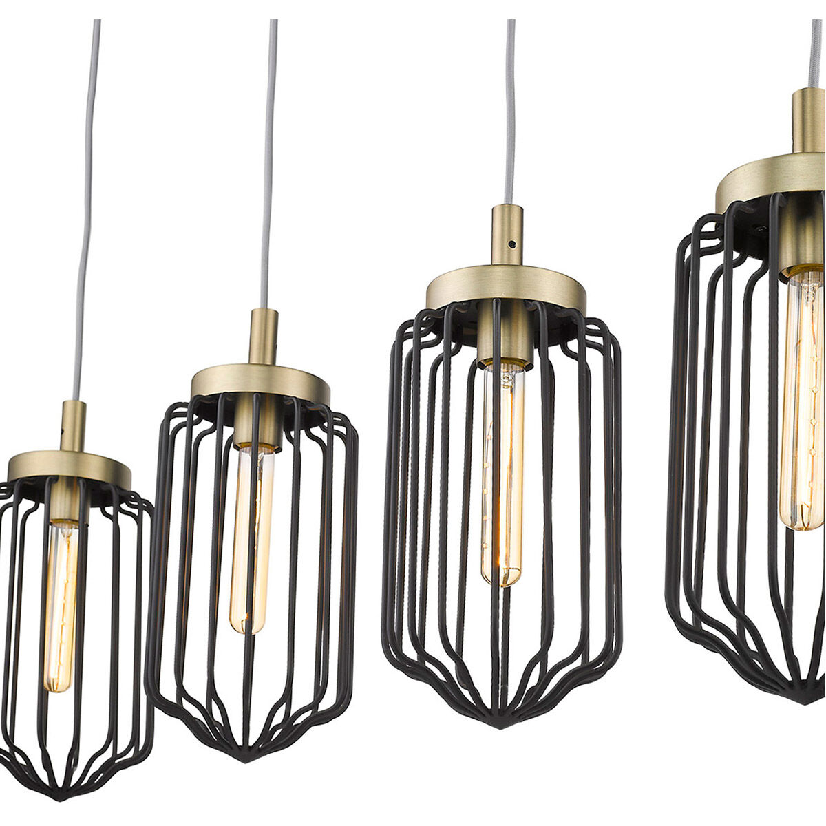 Reece 4 Light 43 inch Aged Brass Island Pendant Ceiling Light