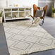 Uttar 120 X 96 inch Light Grey Rug in 8 x 10, Rectangle