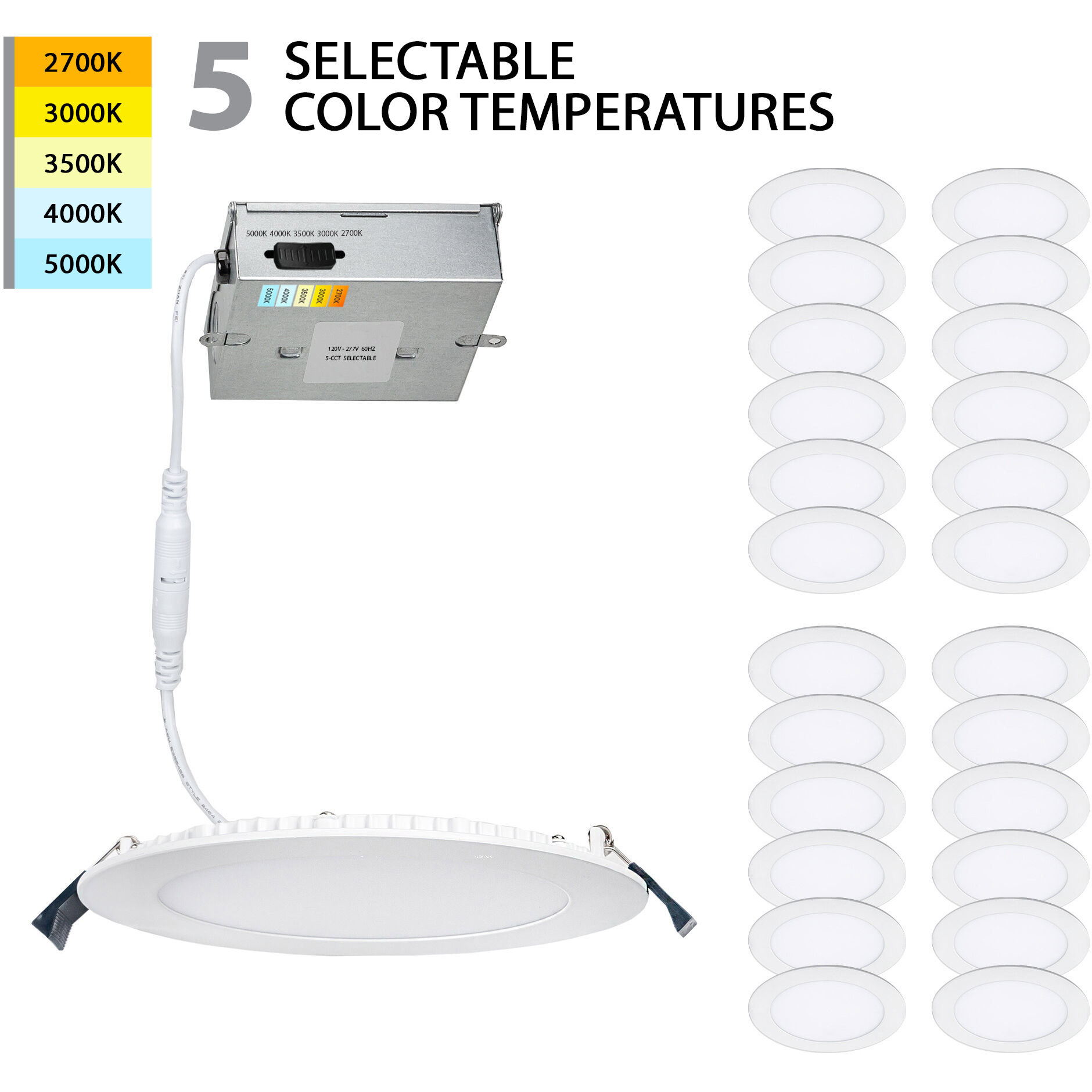 Lotos LED White Complete Kit Recessed Lighting