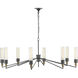 Delgado 8 Light 51.75 inch Antique Black Chandelier Ceiling Light
