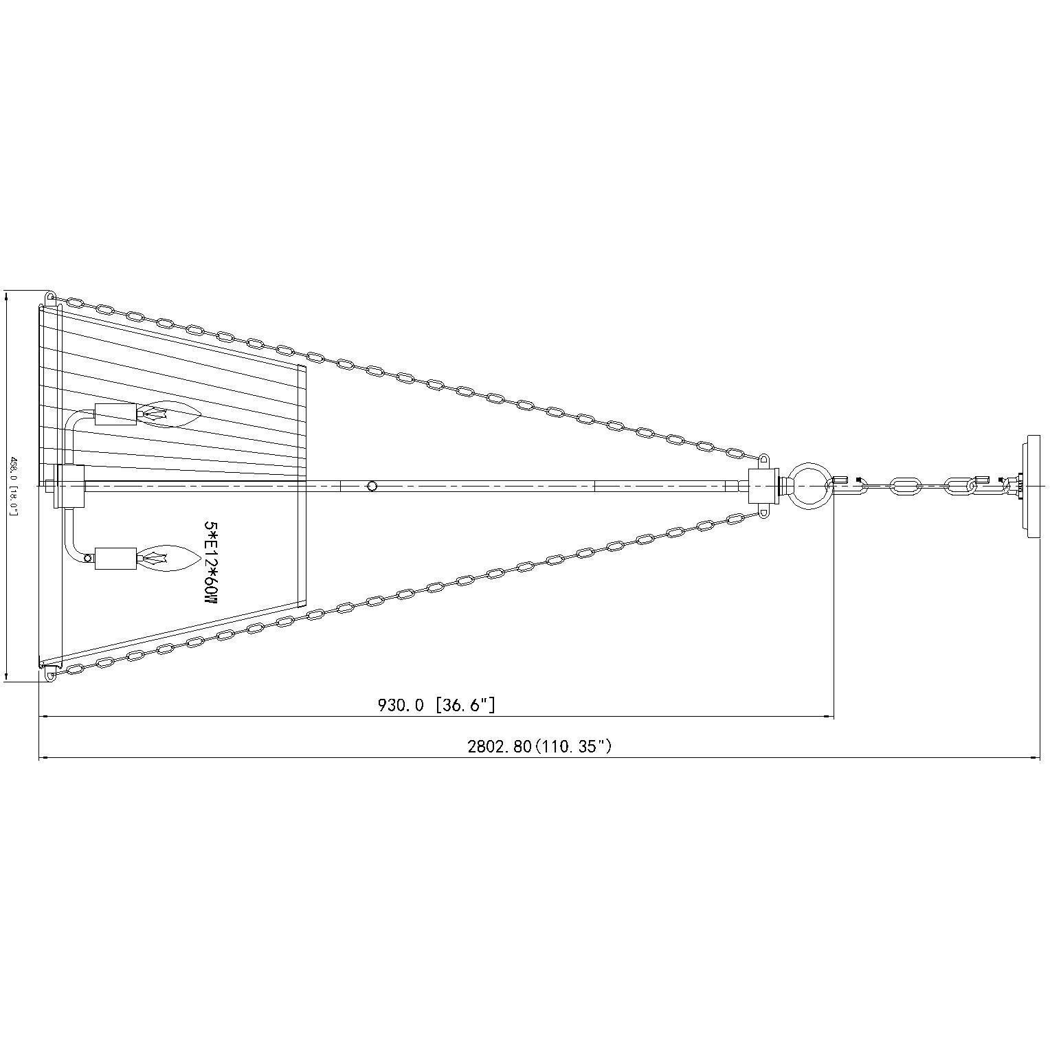 Madeline 5 Light 18 inch Modern Gold Pendant Ceiling Light