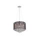 Riverside Dr. LED 17 inch Black Organza Silk Dual Mount / Flush / Hanging Ceiling Light, Convertible to Hanging