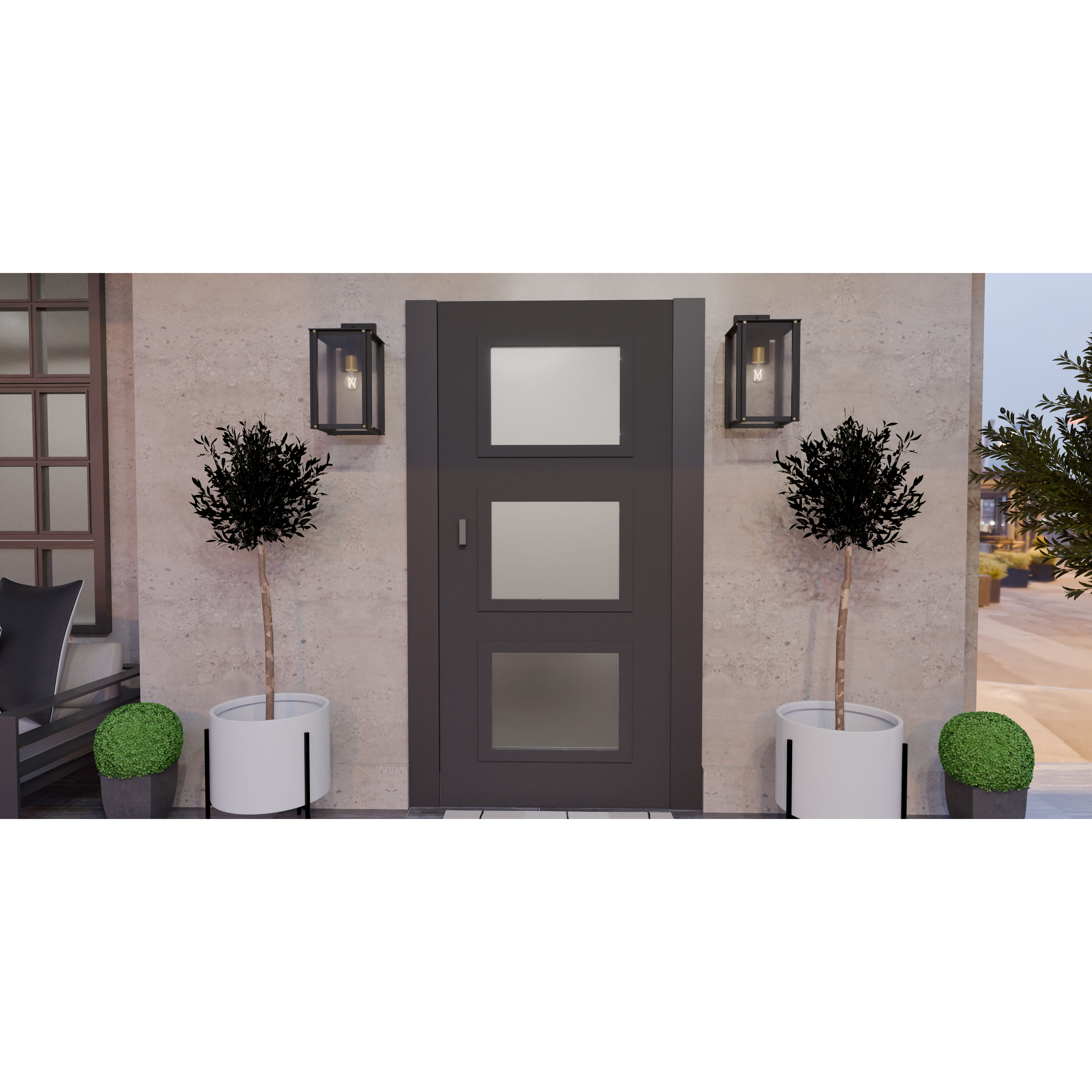 Robbins 1 Light 9.25 inch Matte Black Outdoor Lantern, Large