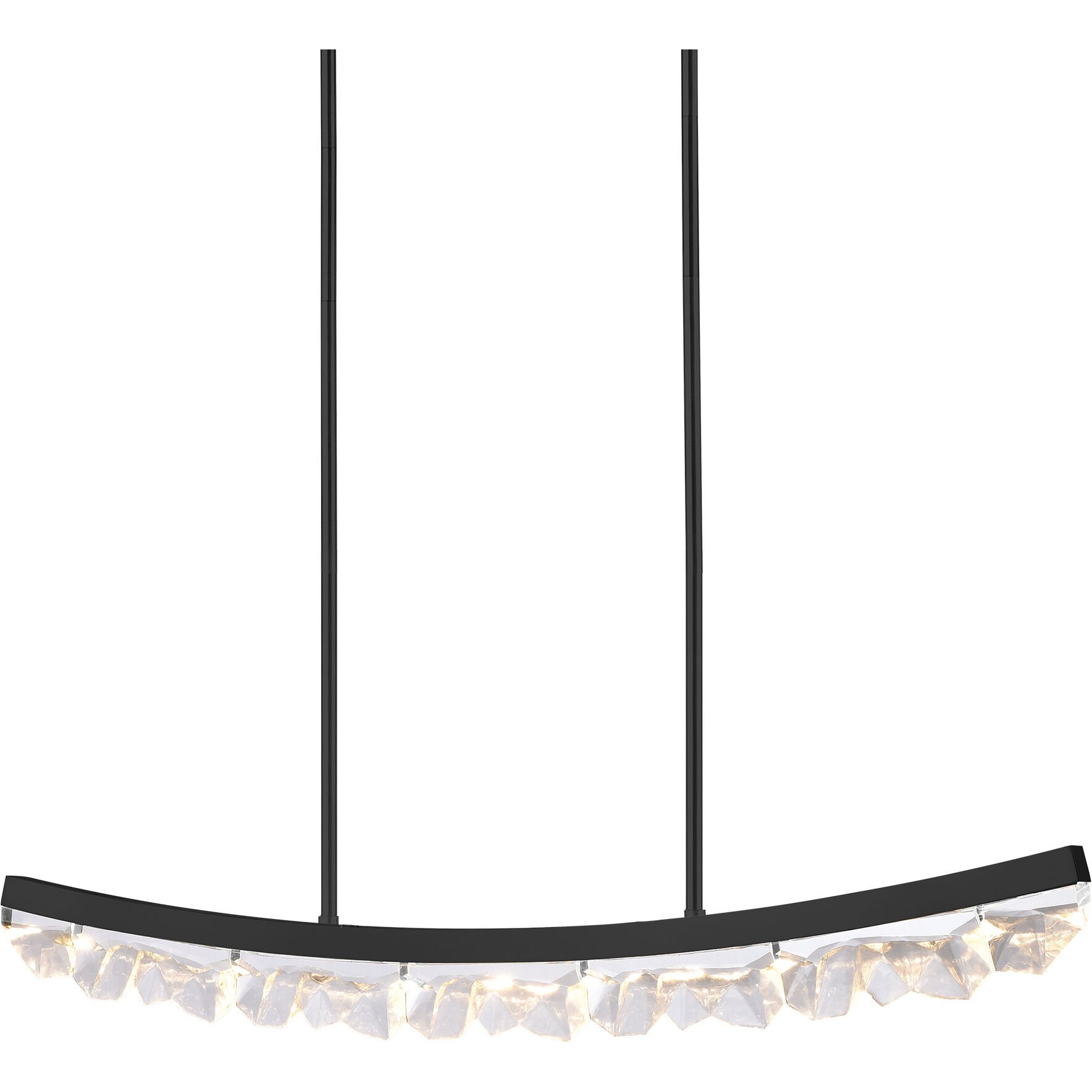 Arcus 1 Light 47.63 inch Satin Brushed Black Linear Pendant Ceiling Light