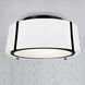 Fulton 3 Light 18 inch Black Semi Flush Ceiling Light
