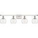 Ballston Athens LED 36 inch White and Polished Chrome Bath Vanity Light Wall Light in Clear Glass
