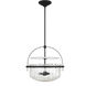 Denmar 4 Light 18 inch Matte Black Covertible SemiFlush Ceiling Light