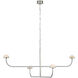 Kelly Wearstler Pedra LED 54.75 inch Polished Nickel Two Tier Shallow Chandelier Ceiling Light