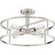 New Harbor 4 Light 18 inch Brushed Nickel Semi-Flush Mount Ceiling Light