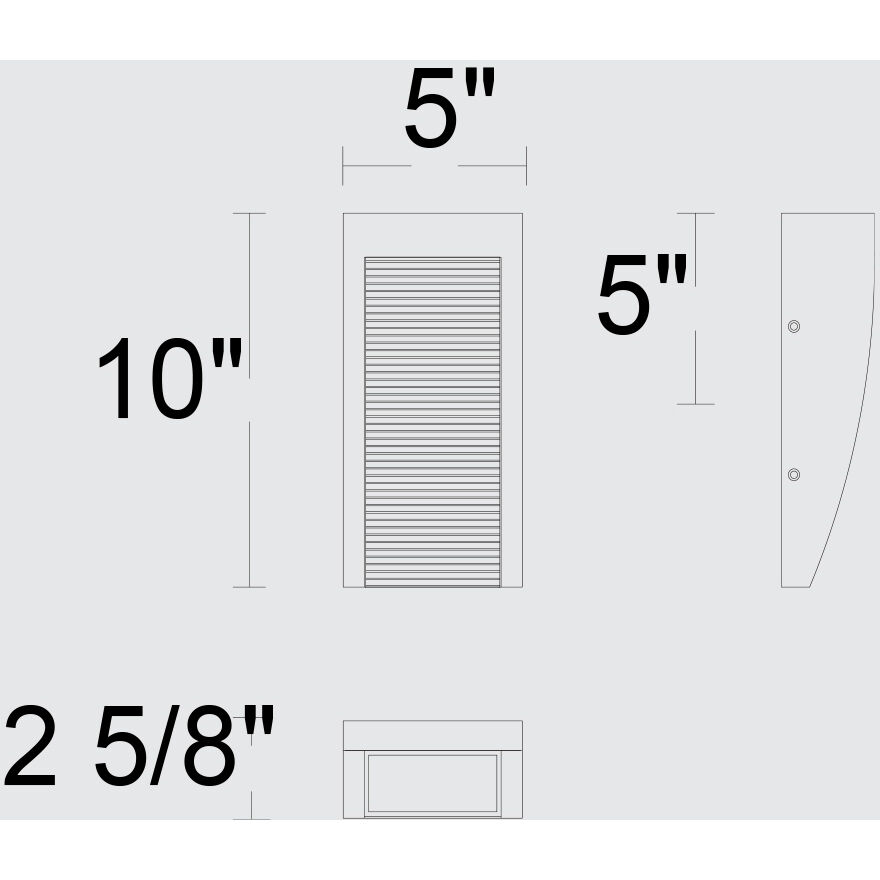 Taper LED 10 inch Sand Black Outdoor Wall Sconce