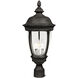 Knob Hill DC 3 Light 22.5 inch Sienna Outdoor Pole/Post Mount