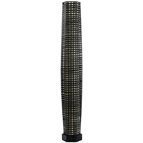 Up Light 65 inch 100.00 watt Woven Black Floor Lamp Portable Light