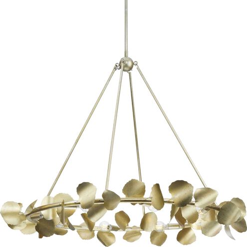 Laurel 8 Light 38 inch Gilded Silver Chandelier Ceiling Light, Design Series