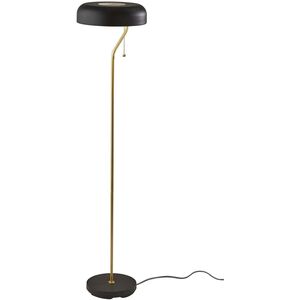 Timothy 52 inch 60.00 watt Black and Antique Brass Floor Lamp Portable Light