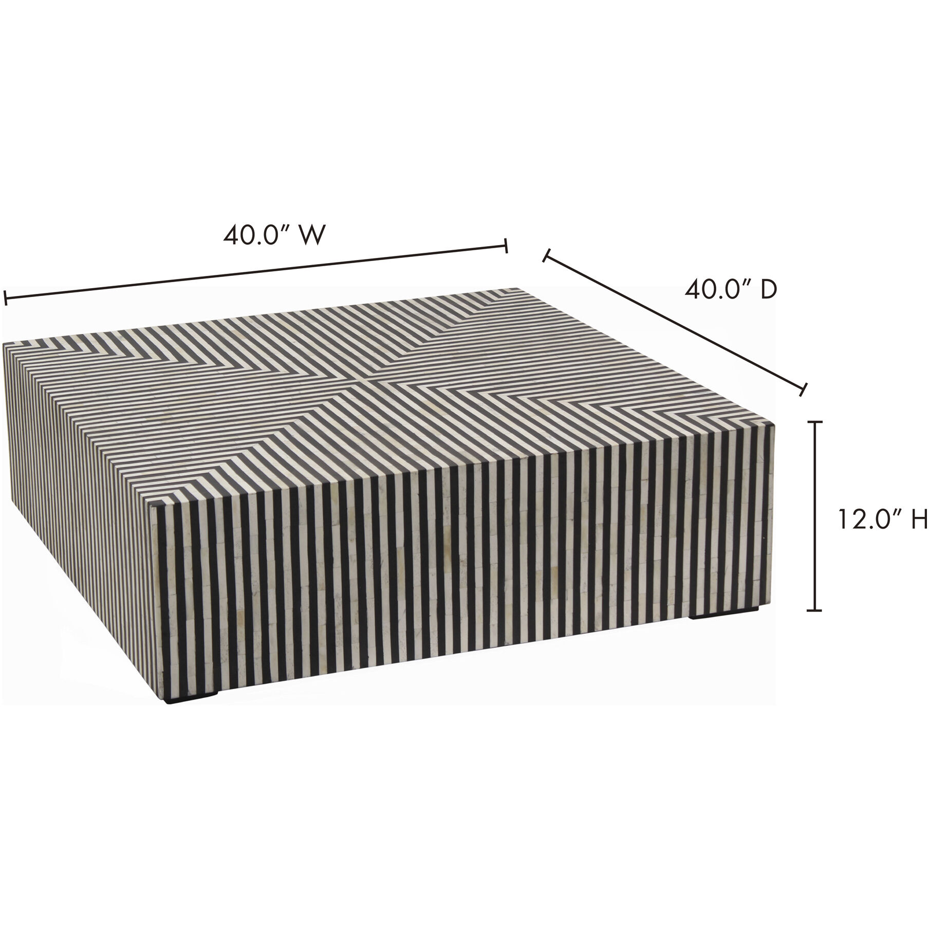 Terning 40 X 40 inch Multicolor Coffee Table