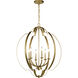 Voleta 6 Light 28 inch Natural Brass Chandelier Foyer Ceiling Light