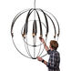 Double Cirque 12 Light 48.3 inch Dark Smoke Large Scale Chandelier Ceiling Light, Large Scale