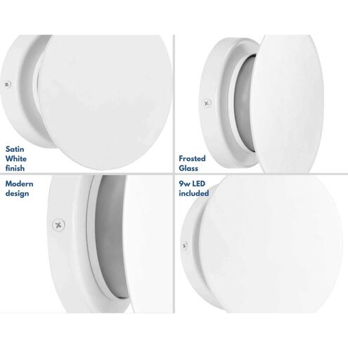 Z-2020 LED LED 6 inch Satin White Outdoor Wall Light, Progress LED