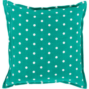 Polka Dot 18 inch Emerald, Cream Pillow Kit