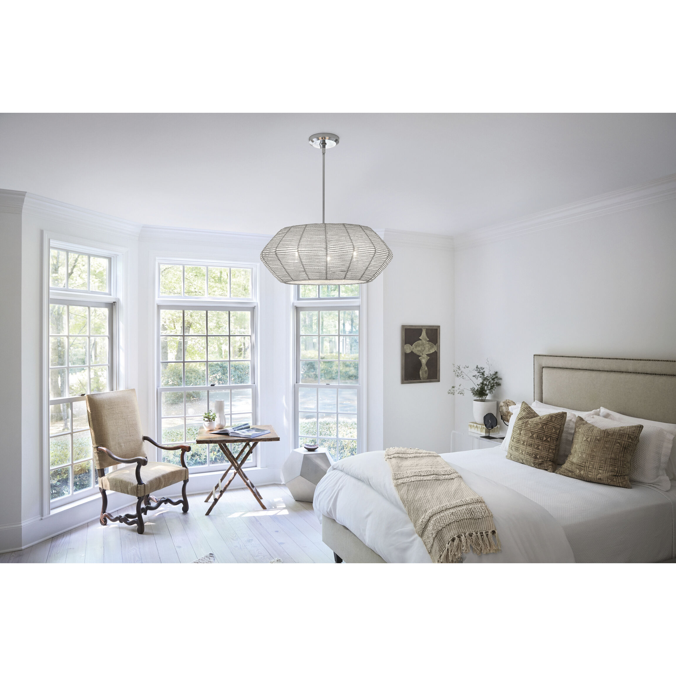 Lisa McDennon Luca 3 Light 21.25 inch Polished Chrome Indoor Chandelier Ceiling Light, Convertible to Semi-Flush