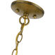 Edinburgh 5 Light 23 inch Antique Gold Leaf Pendant Chandelier Ceiling Light