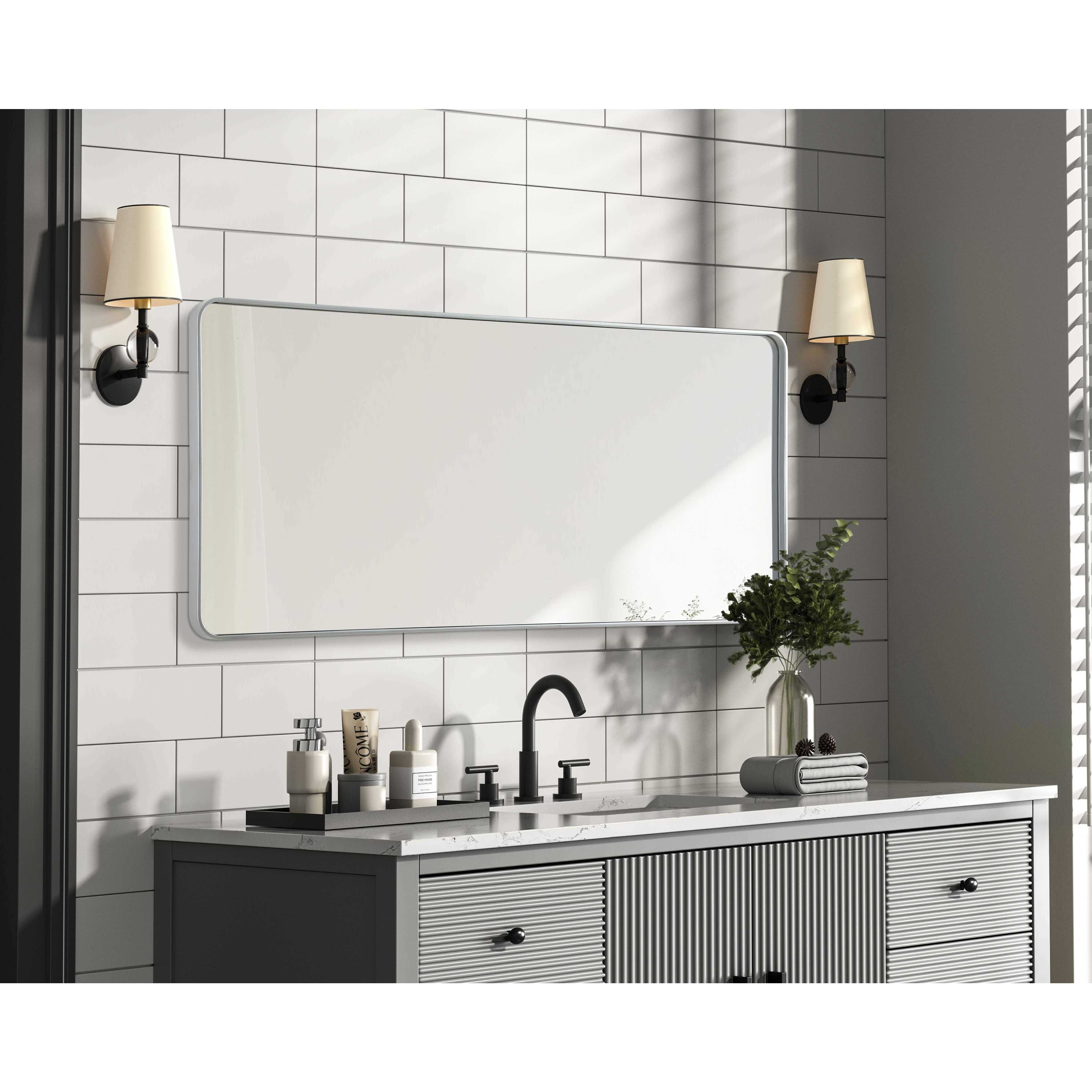 Remy 72 X 32 inch Silver Mirror