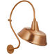 Thomas O'Brien Academy Barn Light LED 27 inch Soft Copper Larrabee Barn Light in 16" Soft Copper Tilted Bowers Shade