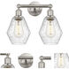 Edison Cindyrella 2 Light 15 inch Brushed Satin Nickel Bath Vanity Light Wall Light in Seedy Glass
