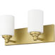 Soledad 2 Light 16.25 inch Brushed Gold Vanity Wall Light