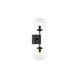 Mid-Century Modern 2 Light 6 inch Black Wall Sconce Wall Light