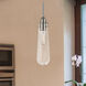 Teardrop 1 Light 4 inch Polished Chrome Pendant Ceiling Light in Clear Glass