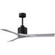 Atlas Nan 52 inch Matte Black with Barn Wood Tone Blades Ceiling Fan
