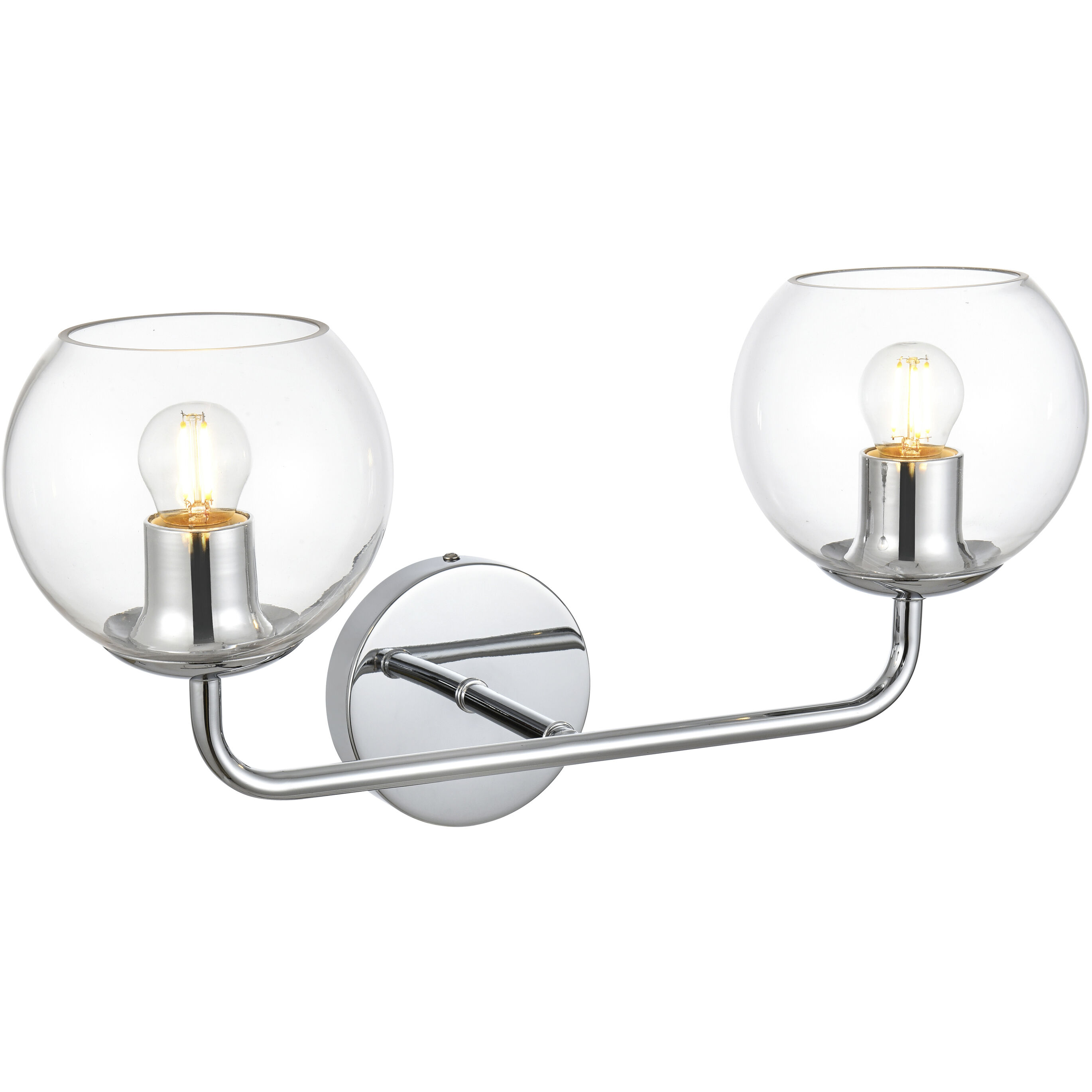 Genesis 2 Light 19 inch Chrome Bath Sconce Wall Light