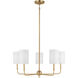 Foxdale 5 Light 26 inch Satin Brass Chandelier Ceiling Light