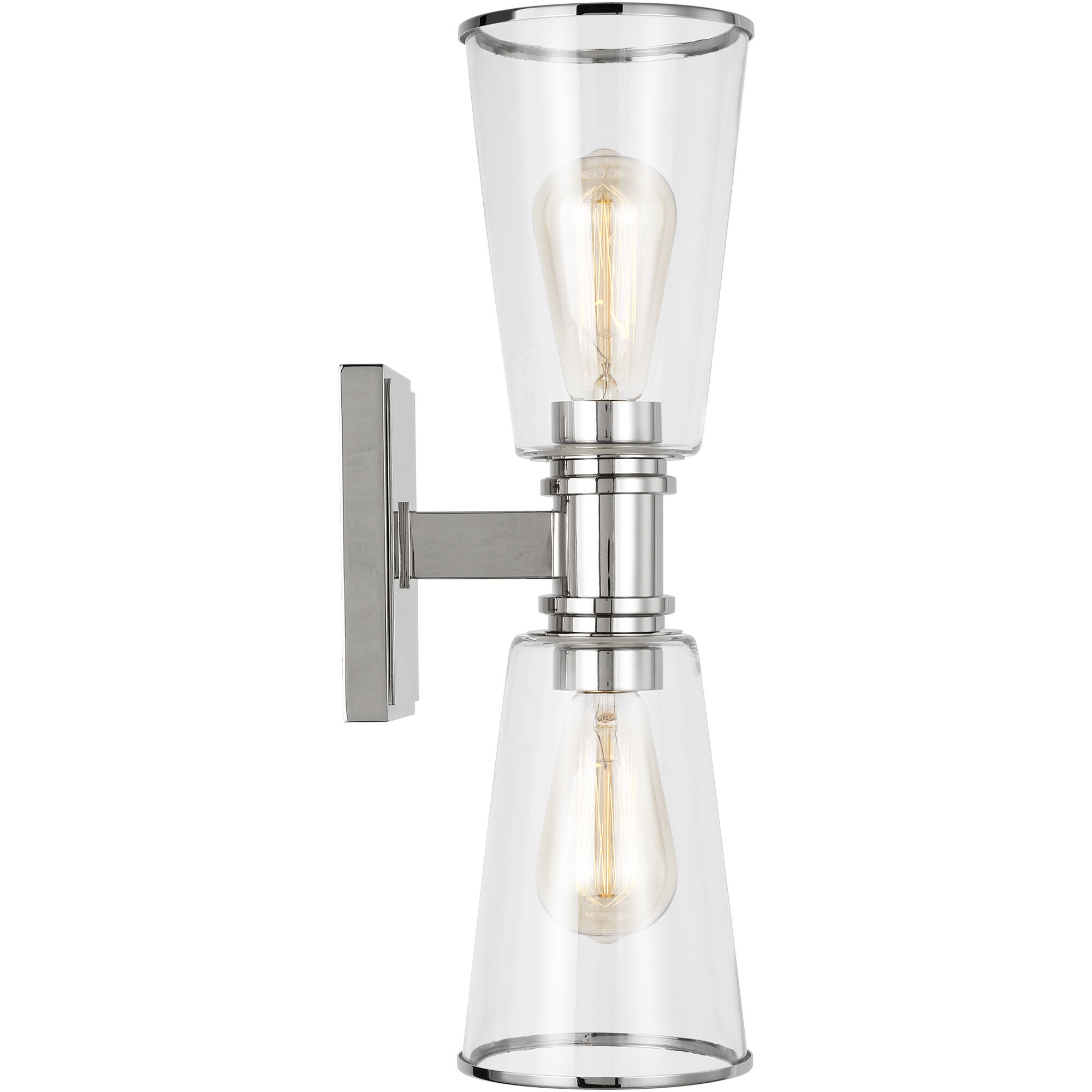 C&M by Chapman & Myers Alessa 2 Light 5 inch Polished Nickel Bath Vanity Wall Sconce Wall Light