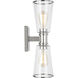 C&M by Chapman & Myers Alessa 2 Light 5 inch Polished Nickel Bath Vanity Wall Sconce Wall Light