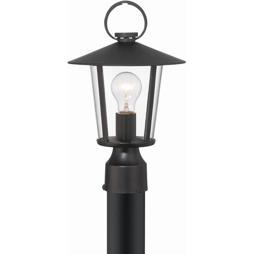 Andover 1 Light 14.5 inch Matte Black Post in Clear