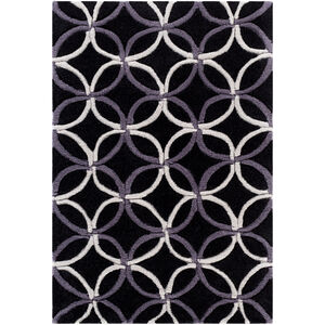 Cosmopolitan 36 X 24 inch Black and Gray Area Rug, Polyester
