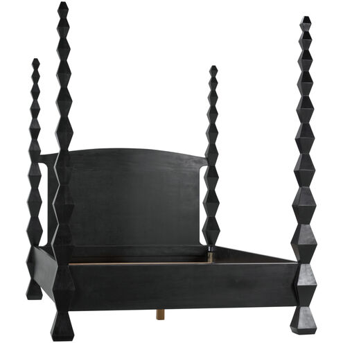 Brancusi Hand Rubbed Black Bed, Queen