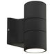 Lund LED 7 inch Black Outdoor Wall Light