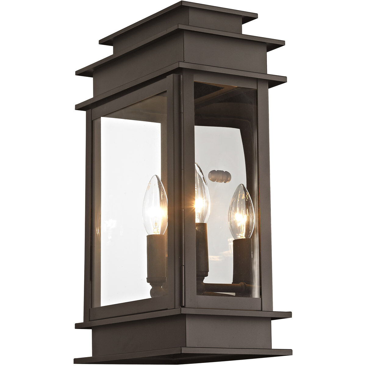 Princeton 2 Light 15 inch Bronze Outdoor Wall Lantern