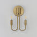 Abner 2 Light 7 inch Natural Aged Brass Wall Sconce Wall Light