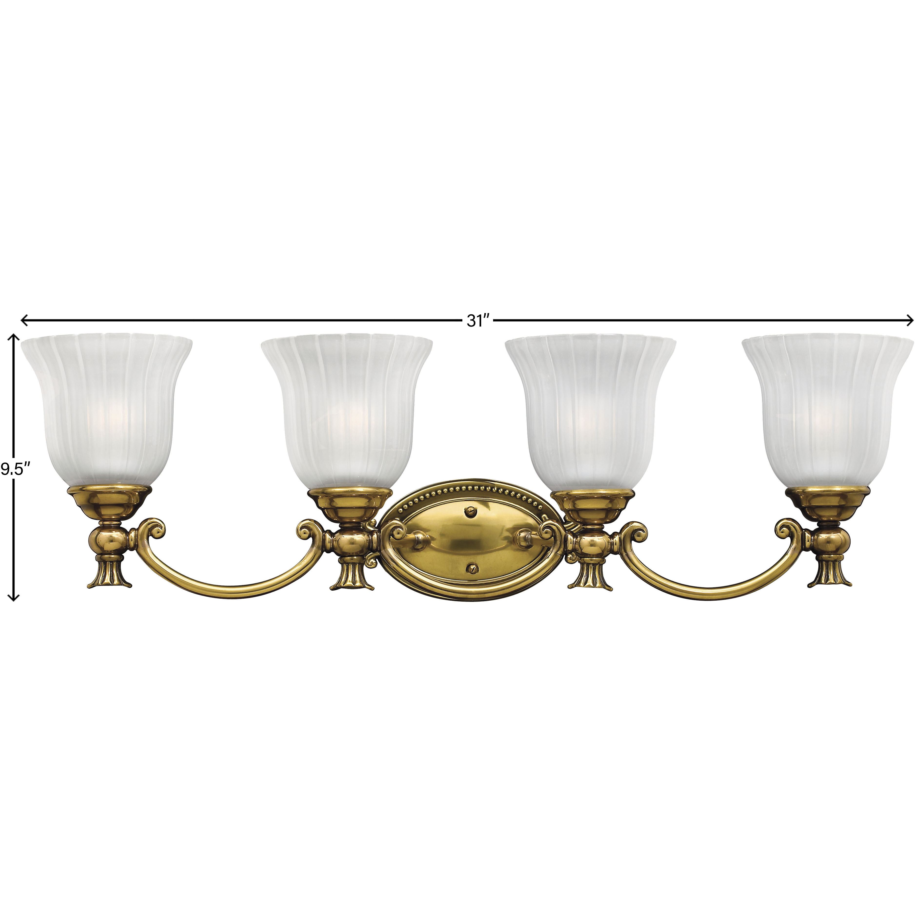 Francoise 4 Light 31 inch Burnished Brass Vanity Light Wall Light