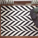 Optika 130 X 94 inch Black/White Rug in 8 x 11