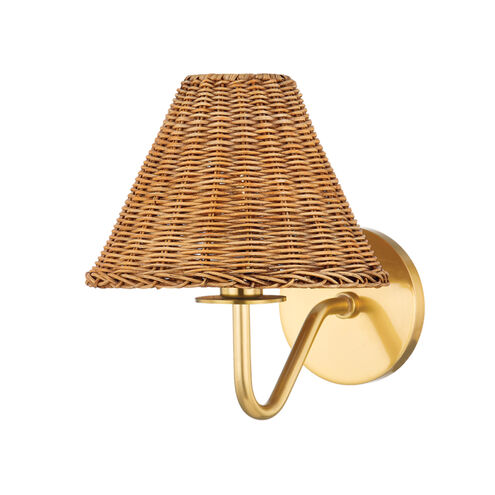 Issa 1 Light Aged Brass Wall Sconce Wall Light