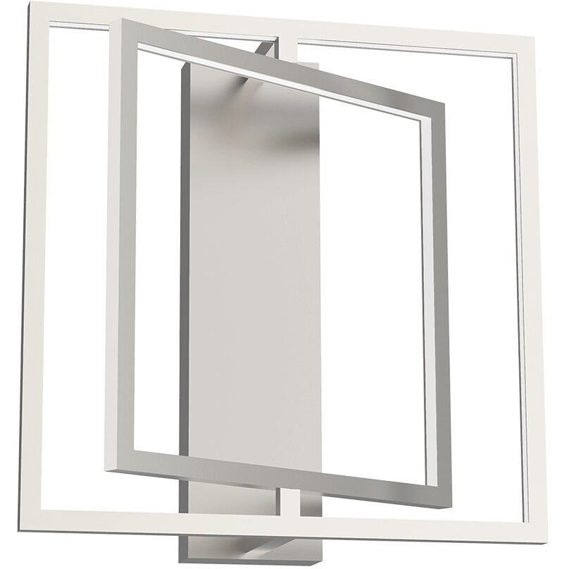 Mondrian LED 15.75 inch Brushed Nickel Semi-Flush Mount Ceiling Light