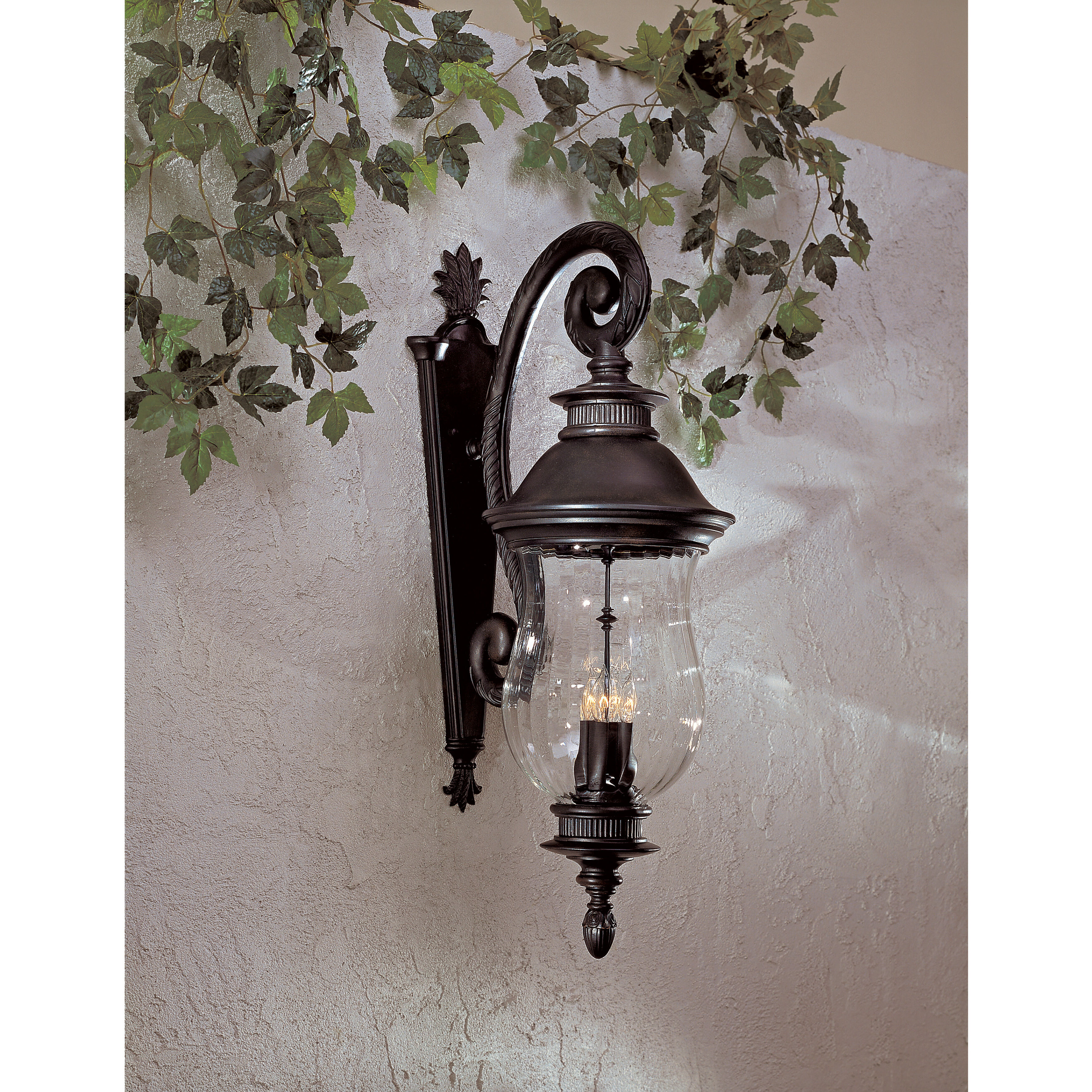 Newport 4 Light 34 inch Heritage Outdoor Wall Mount, Great Outdoors