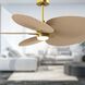 Atlas Alessandra TROPICAL - LK 48 inch Brushed Brass with Light Maple Tone Blades Ceiling Fan