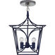 kate spade new york Cavanagh 4 Light 11.5 inch French Navy and Polished Nickel Lantern Pendant Ceiling Light