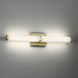 Vogue LED 27 inch Brushed Brass Bath Vanity & Wall Light in 3500K, 27in.